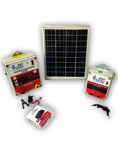 Set sistem complet pentru gard electric (generator + acumulator + panou solar) - vintex